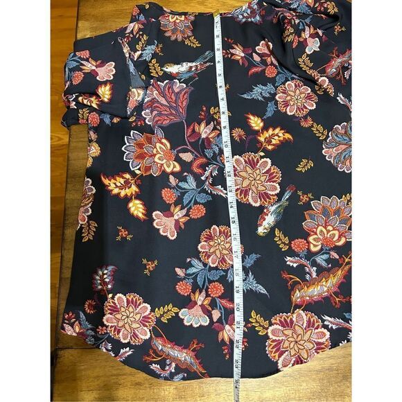 Signature Studio Womens Small Top Floral Sheer - Picture 7 of 7